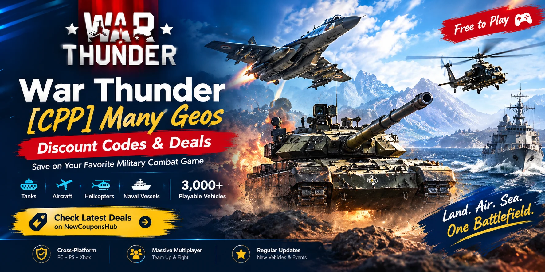 War Thunder [CPP] Many Geos: Free-to-Play Military Combat & Latest Deals