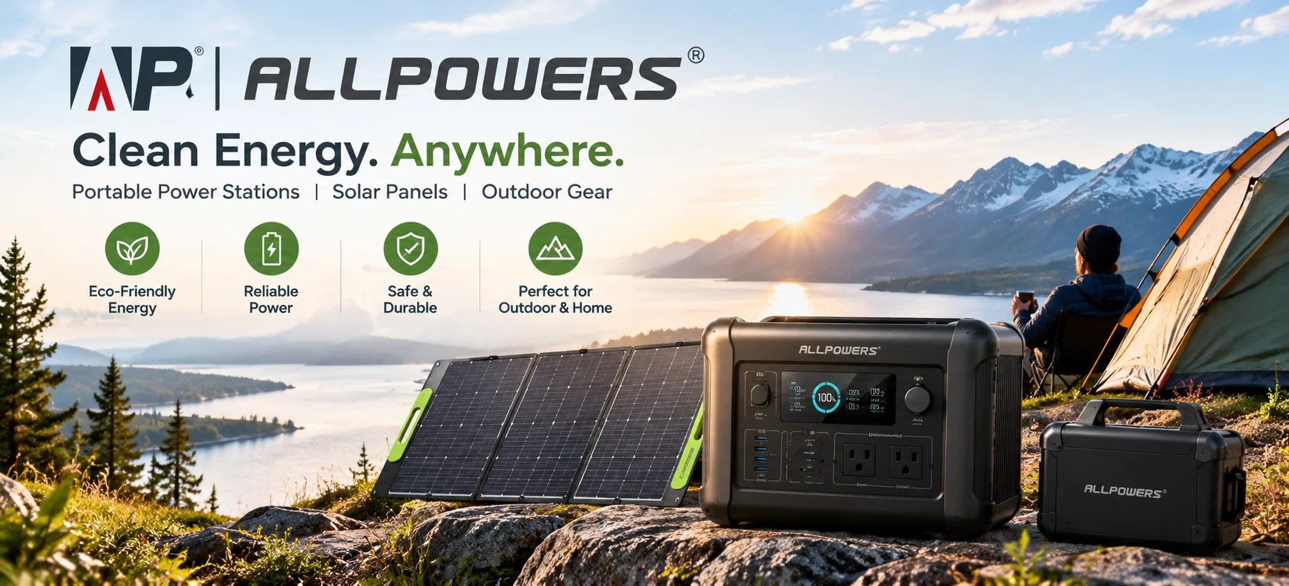 ALLPOWERS Ukraine portable power stations, solar generators, solar panels and home backup energy solutions