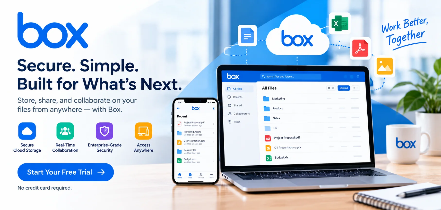 Box free trial for secure cloud storage, file sharing, and business collaboration